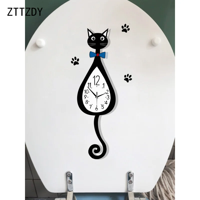 ZTTZDY 11.1*24.4CM Funny Clock Cat Wall Sticker Personality Home Decor WC Toilet Decal T3-0052
ZTTZDY 11.1*24.4CM Funny Clock Cat Wall Sticker Personality Home Decor WC Toilet Decal T3-0052