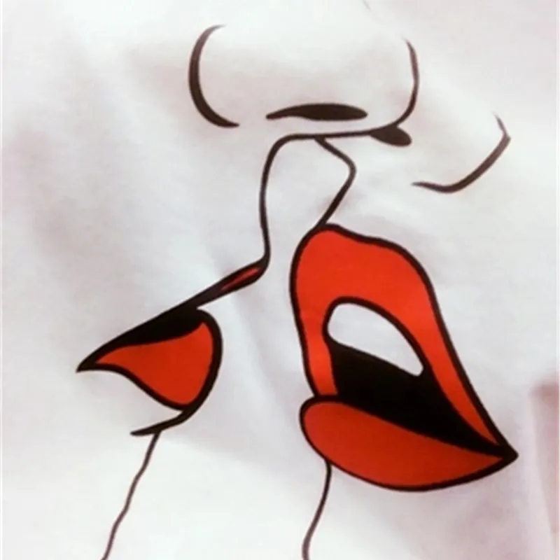 Женская футболка RUGOD белая хлопковая с короткими рукавами и круглым вырезом