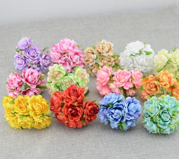 6pcs cheap Artificial flowers roses silk flower DIY wreath material bride wrist flower Headwear Wedding flower decoration
6pcs cheap Artificial flowers roses silk flower DIY wreath material bride wrist flower Headwear Wedding flower decoration