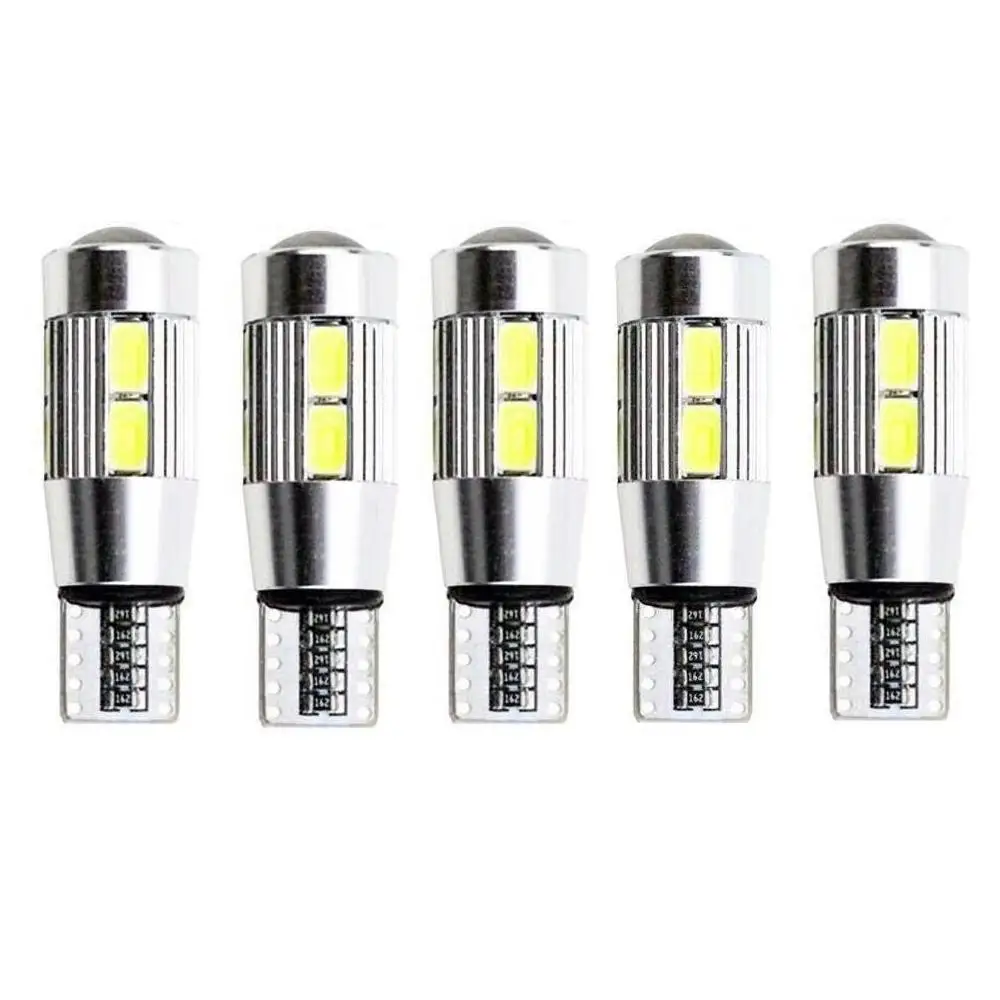 5Pcs T10 LED 5630 10 SMD W5W 194 450lm 6000k Error Free Canbus White Light Car Clearance Lamps (DC 12V / 2 PCS)
5Pcs T10 LED 5630 10 SMD W5W 194 450lm 6000k Error Free Canbus White Light Car Clearance Lamps (DC 12V / 2 PCS)