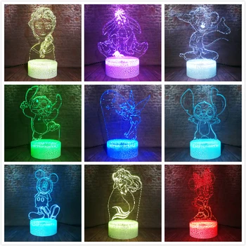 Novelty Cute Mickey Minnie Stitch Tinker Bell Eeyore 3D LED Touch Lamp 7 Color Crack Change Night Light Decor Kid Xmas Gifts Toy
Novelty Cute Mickey Minnie Stitch Tinker Bell Eeyore 3D LED Touch Lamp 7 Color Crack Change Night Light Decor Kid Xmas Gifts Toy