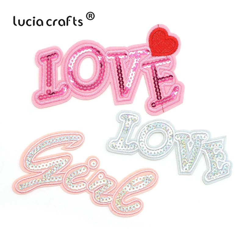 Lucia crafts 1piece/3pcs Sequin letter Love Patches Iron on Badge Sticker for clothes Applique DIY Sewing Accessories L0705
Lucia crafts 1piece/3pcs Sequin letter Love Patches Iron on Badge Sticker for clothes Applique DIY Sewing Accessories L0705