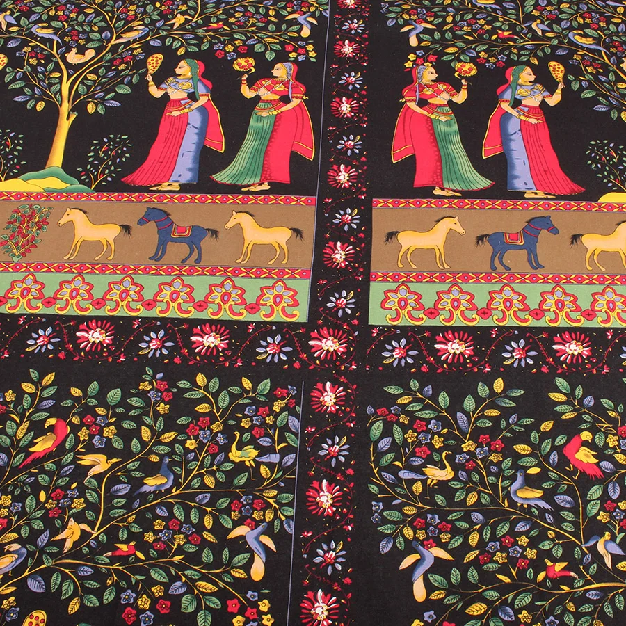 Ethnic Indian Style Cotton Linen Fabric Horse Girl Patchwork Cloth DIY Sewing Quilting Material For Bags
Ethnic Indian Style Cotton Linen Fabric Horse Girl Patchwork Cloth DIY Sewing Quilting Material For Bags