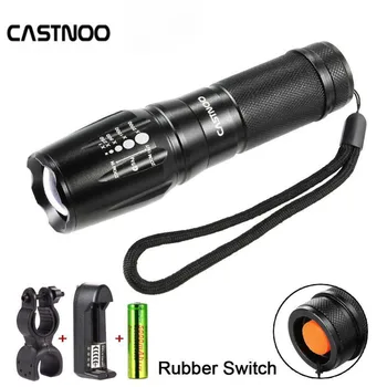 CASTNOO 8000 LM Zoomable T6 LED Flashlight with Bike Light Clip 360 Ratation +18650 5000mAh Battery+ Charger US Plug Mini light
CASTNOO 8000 LM Zoomable T6 LED Flashlight with Bike Light Clip 360 Ratation +18650 5000mAh Battery+ Charger US Plug Mini light