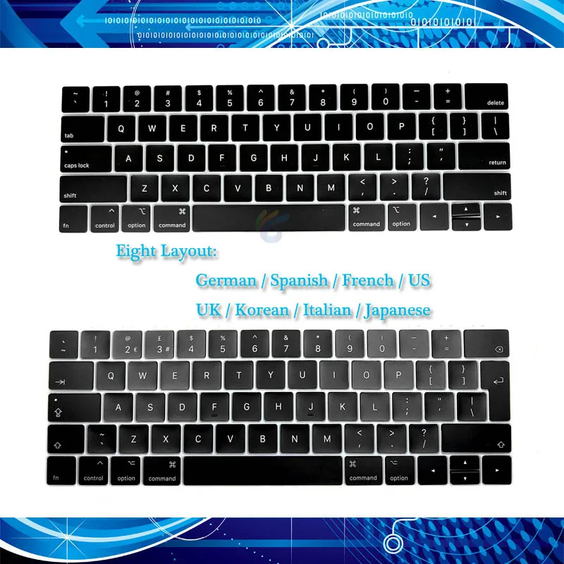 A1706 US/UK/French/Spanish/German/Japanese/Italian/Korean Key Caps for Macbook Pro 13" Retina 15" A1706 A1707 Keycap White Clip
A1706 US/UK/French/Spanish/German/Japanese/Italian/Korean Key Caps for Macbook Pro 13" Retina 15" A1706 A1707 Keycap White Clip