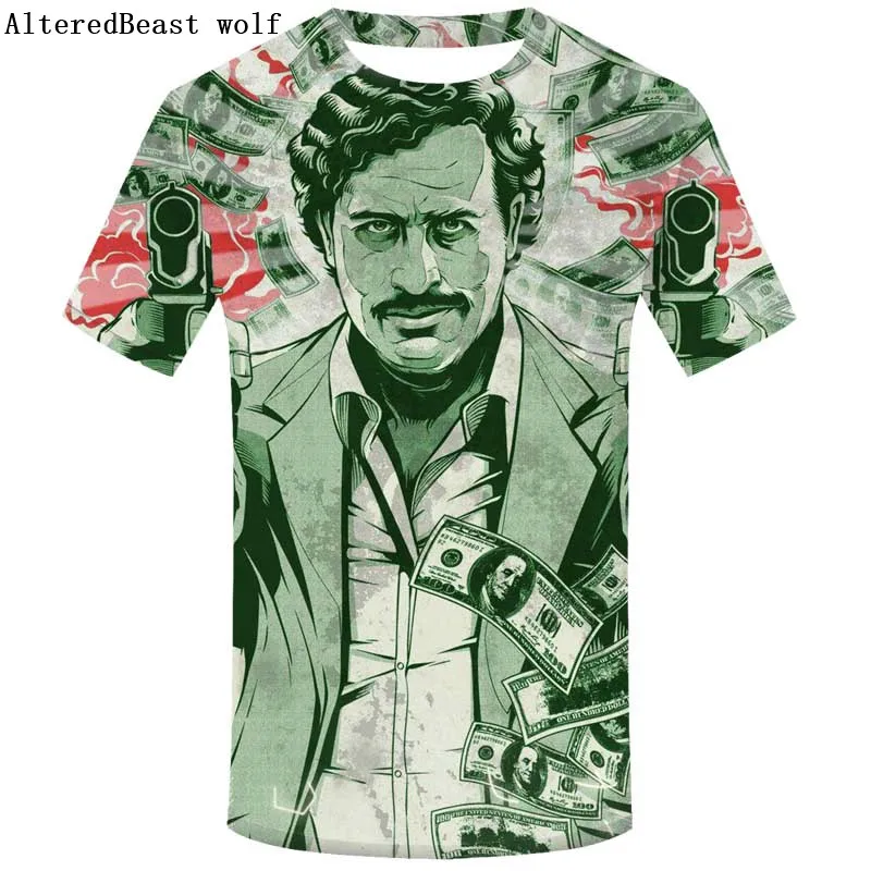 3D T shirt men Pablo Escobar Print Men T shirt Narcos Pablo Escobar Funny T-shirts Short Sleeve Novelty Tops Tee shirt homme
3D T shirt men Pablo Escobar Print Men T shirt Narcos Pablo Escobar Funny T-shirts Short Sleeve Novelty Tops Tee shirt homme