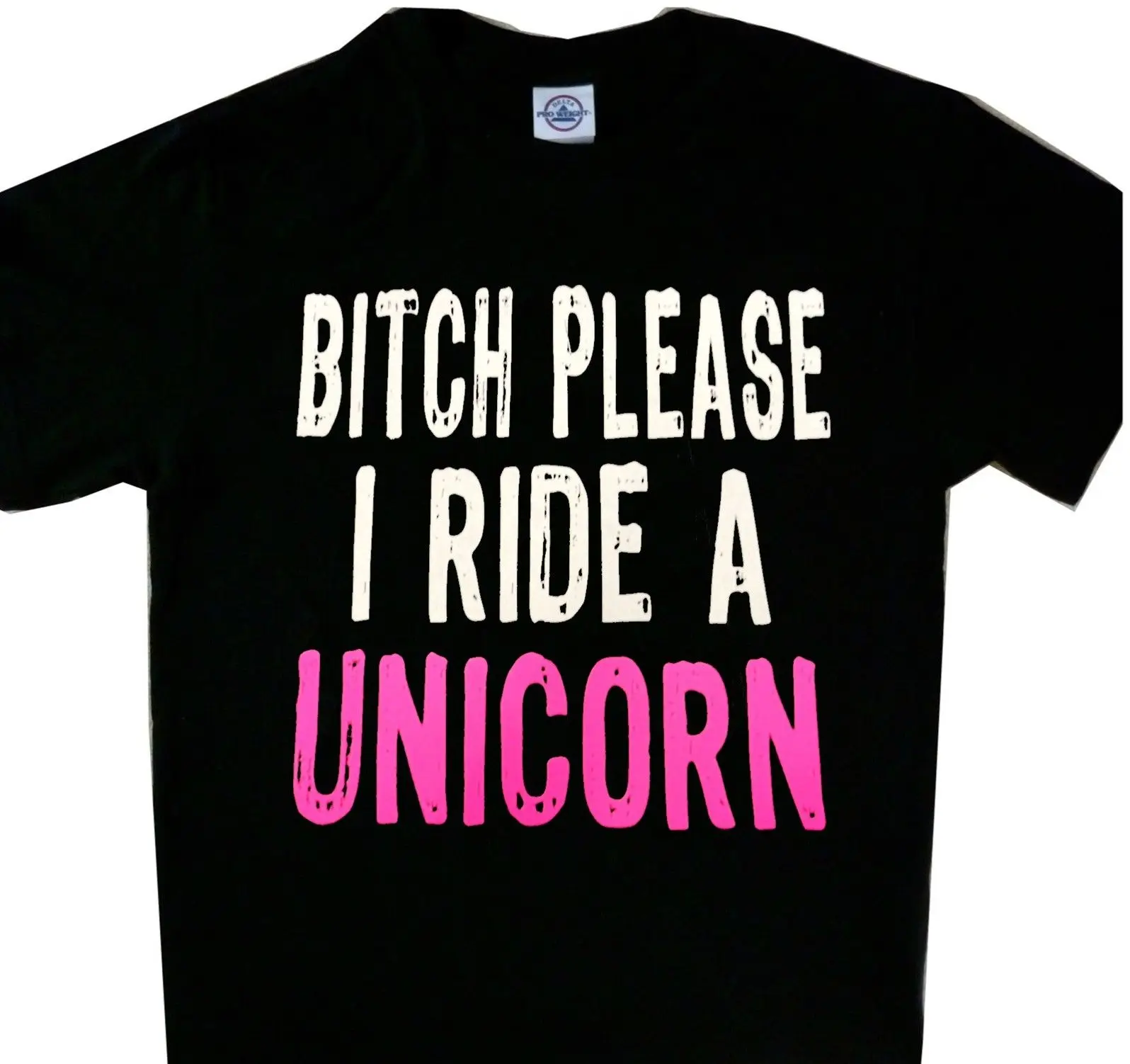 Bitch Please I ride a Unicorn классная черная Удобная футболка Повседневная с короткими