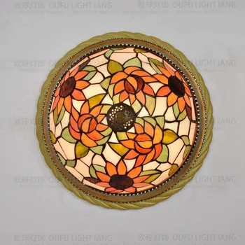 European Pastoral sun flower Tiffany glass bedroom ceiling light Bar Restaurant 38cm
European Pastoral sun flower Tiffany glass bedroom ceiling light Bar Restaurant 38cm