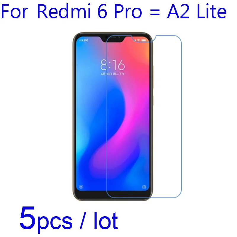 5 шт./лот мягкие Защитные пленки для Xiaomi Redmi 6 Pro/A2 Lite прозрачные/матовые/нано