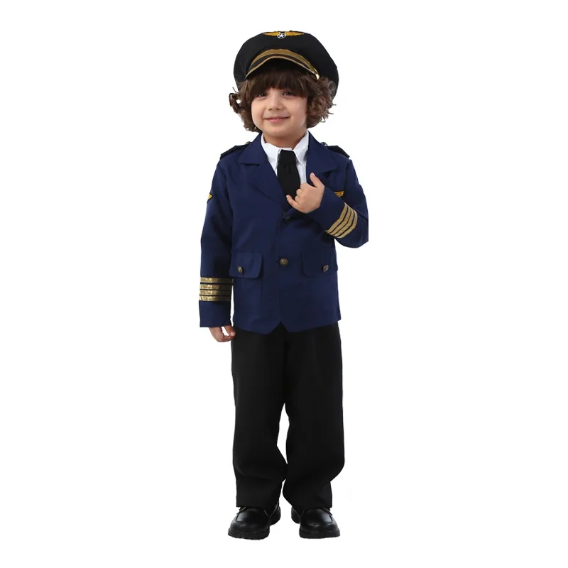 Children's Day Policeman Costume Boy Masquerade New Year Party Role-Playing Pilot Clothing Dark Blue Policeman Uniform with Hat
Children's Day Policeman Costume Boy Masquerade New Year Party Role-Playing Pilot Clothing Dark Blue Policeman Uniform with Hat