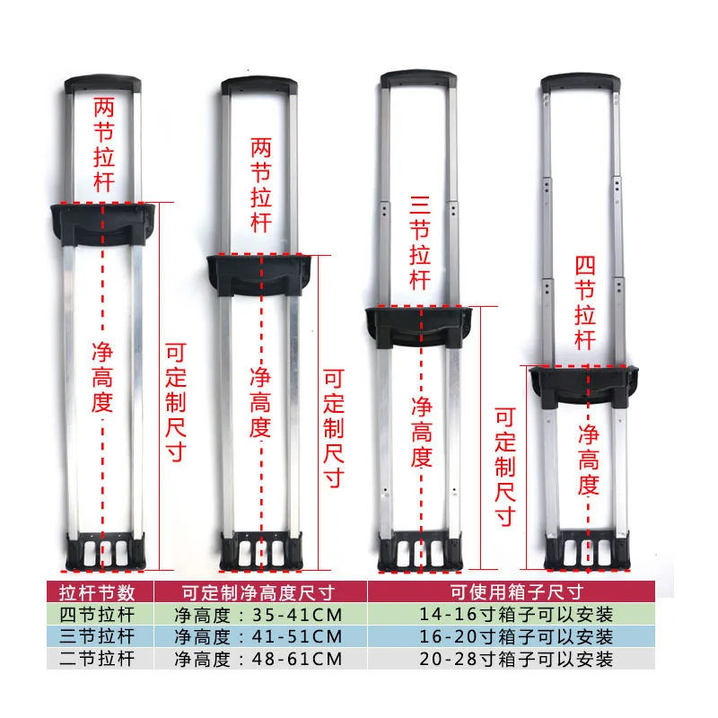 Telescopic Suitcase Luggage Bag Parts Trolley/Handles Suitcases Replacement Telescopic Rods Luggage Handle Repair Accessories
Telescopic Suitcase Luggage Bag Parts Trolley/Handles Suitcases Replacement Telescopic Rods Luggage Handle Repair Accessories