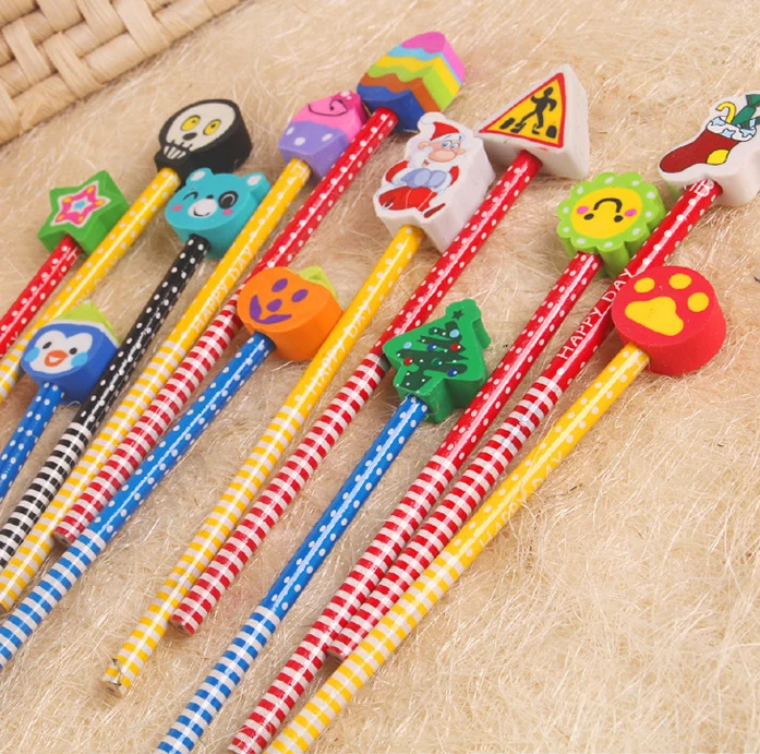 24 pcs/lot kawaii Creative Wooden Cute Cartoon Eraser Pencils Children stationery Pencil Gift kids Study Writing Wholesale
24 pcs/lot kawaii Creative Wooden Cute Cartoon Eraser Pencils Children stationery Pencil Gift kids Study Writing Wholesale