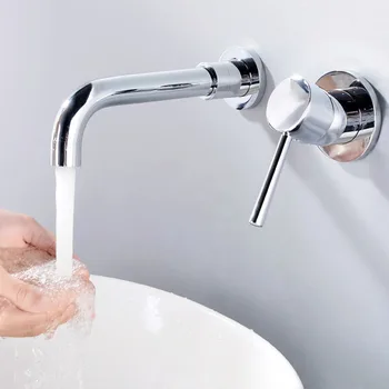 Wall Mounted Basin Mixer High Bright Brass Chrome Plated Round Bathroom Faucet Single Handle In Wall Water Mixer
Wall Mounted Basin Mixer High Bright Brass Chrome Plated Round Bathroom Faucet Single Handle In Wall Water Mixer