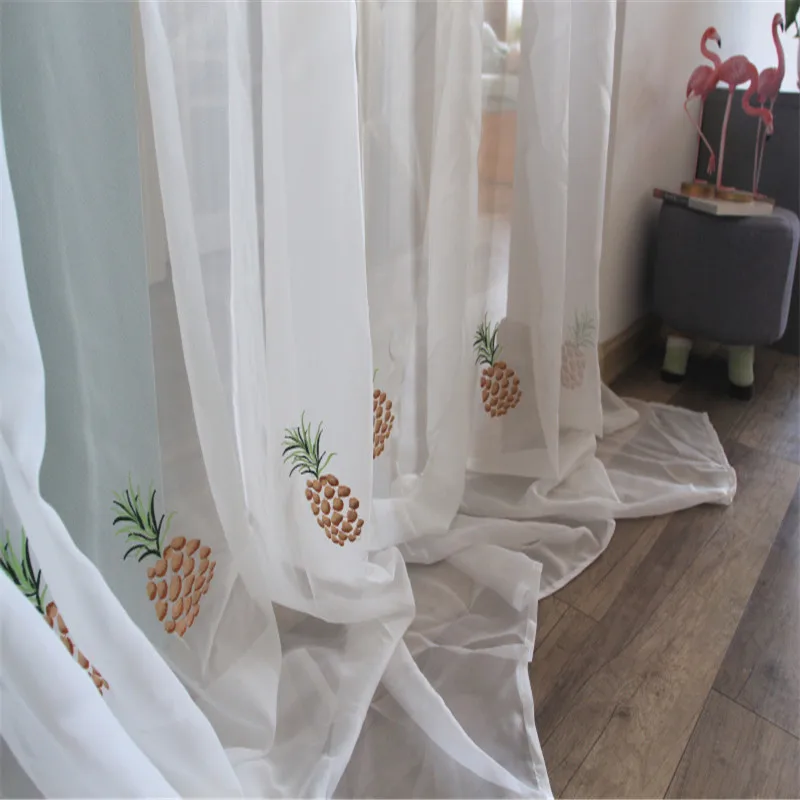 Embroidery Pineapple Tulle Curtains Pastoral Style Voile Floral Window Decorative cortinas for bedroom Living Room Drape Panels
Embroidery Pineapple Tulle Curtains Pastoral Style Voile Floral Window Decorative cortinas for bedroom Living Room Drape Panels
