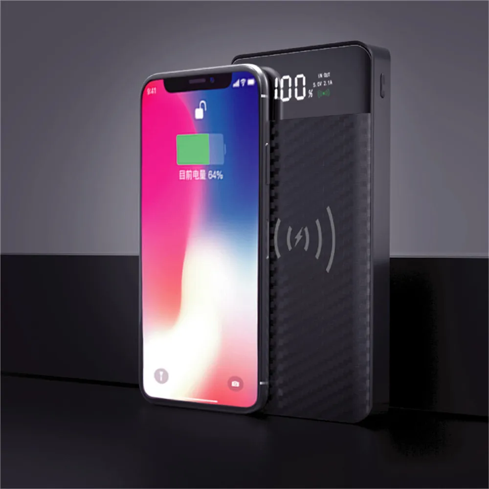 QI Wireless Charger Power Bank 10000mah Dual USB with Digital Display External Battery Powerbank for iphone 8 X XS Max XR
QI Wireless Charger Power Bank 10000mah Dual USB with Digital Display External Battery Powerbank for iphone 8 X XS Max XR