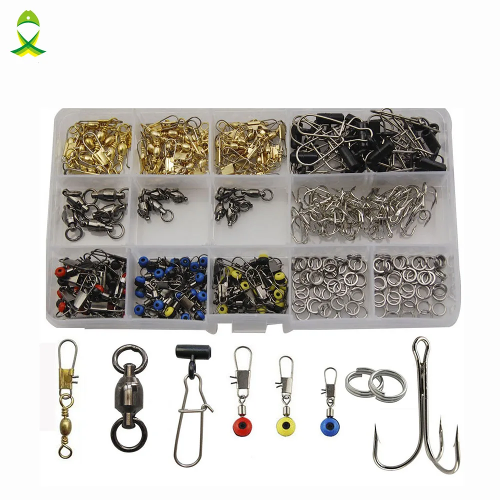 JSM 275Pcs/lot Fishing Tackle Set Hooks Swivels Bass Fishing Accessories Kit Tackle Box
JSM 275Pcs/lot Fishing Tackle Set Hooks Swivels Bass Fishing Accessories Kit Tackle Box