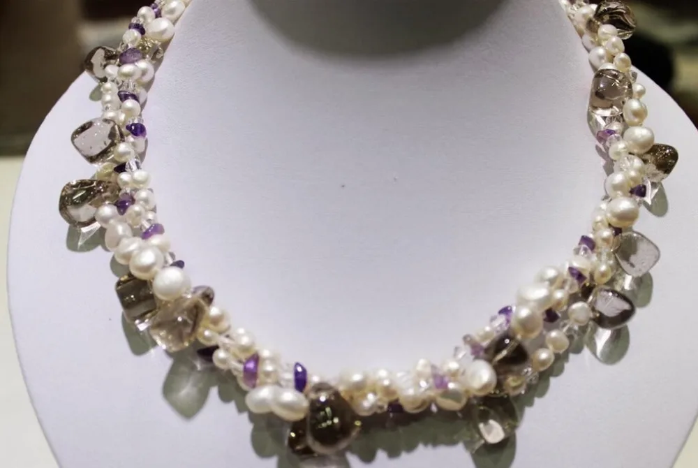 ddh003371 3strands 4-8mm freshwater pearl Gem Gravel Necklace 18.5INCH "Handmade" Alloy
ddh003371 3strands 4-8mm freshwater pearl Gem Gravel Necklace 18.5INCH "Handmade" Alloy