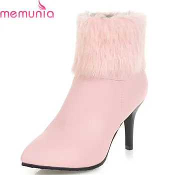 MEMUNIA 2020 hot sale boots women pointed toe pu ankle boots zipper autumn winter booties sexy stiletto heels boots dress shoes
MEMUNIA 2020 hot sale boots women pointed toe pu ankle boots zipper autumn winter booties sexy stiletto heels boots dress shoes