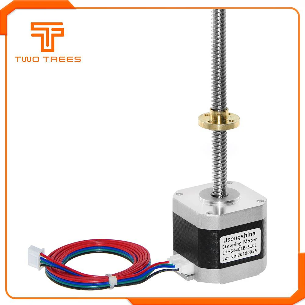 Usongshine Nema 17 Stepper Motor with 4pin Cable T8 Lead Screw 310mm Trapezoidal Nut Part For CNC Z Axis Linear 3D Printer Parts
Usongshine Nema 17 Stepper Motor with 4pin Cable T8 Lead Screw 310mm Trapezoidal Nut Part For CNC Z Axis Linear 3D Printer Parts