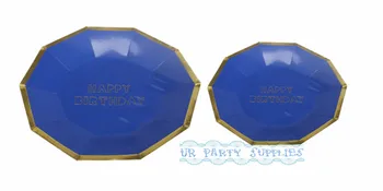 16pcs Navy Blue Colored with Gold Foil Paper Plates Birthday Parties Celebrations Showers Special Events Metallic Gold Tableware
16pcs Navy Blue Colored with Gold Foil Paper Plates Birthday Parties Celebrations Showers Special Events Metallic Gold Tableware
