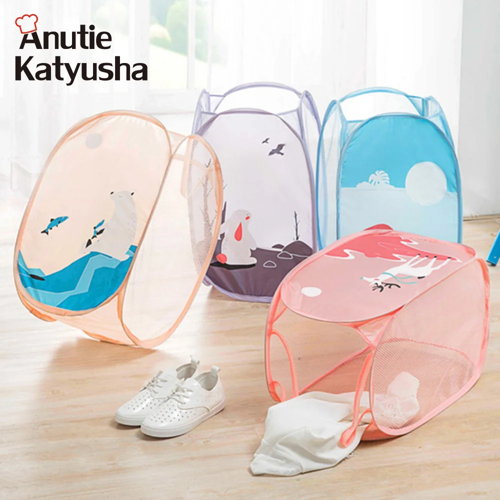 1Pc Foldable Clothes Storage Baskets Cartoon Mesh Washing Laundry Container Dirty Clothe Sundries Storage Boxes
1Pc Foldable Clothes Storage Baskets Cartoon Mesh Washing Laundry Container Dirty Clothe Sundries Storage Boxes