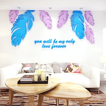 2018 new Feather 3D wall against living room sofa background wall leaves ins Nordic style wall Yakli sticker painting
2018 new Feather 3D wall against living room sofa background wall leaves ins Nordic style wall Yakli sticker painting