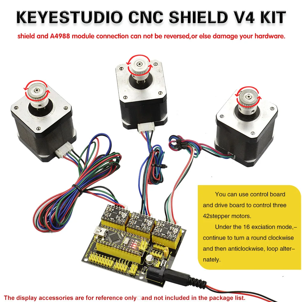 Keyestudio щит с ЧПУ V4.0 плата для Arduino Nano|board arduino|shield nanoshield arduino |