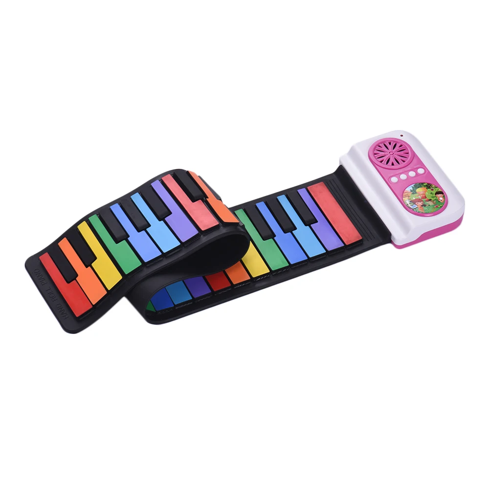 Portable 49-Key Roll-Up Piano Silicon Electronic Keyboard Piano Colorful Keys Built-in Speaker Musical Toy for Children Kids
Portable 49-Key Roll-Up Piano Silicon Electronic Keyboard Piano Colorful Keys Built-in Speaker Musical Toy for Children Kids