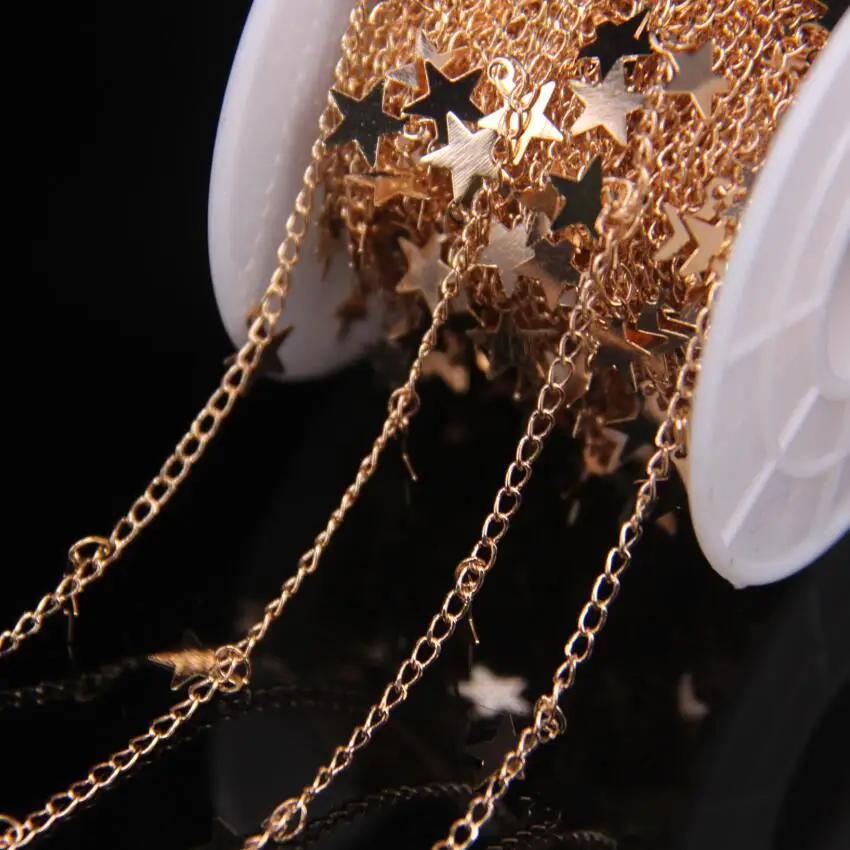 New!! Plated Sikkim Gold Metal Star Accessories Rosary Chain,7mm Fashion Star Dangle Charms Handmade Chains DIY Necklace Jewelry
New!! Plated Sikkim Gold Metal Star Accessories Rosary Chain,7mm Fashion Star Dangle Charms Handmade Chains DIY Necklace Jewelry