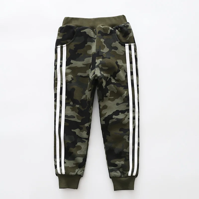 BibiCola winter children pants camouflage plus velvet leggings boys fashion thick trousersoys kids sportwarm |