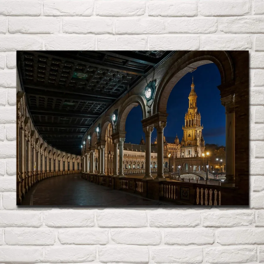 Seville Spain night lights area city landscape 400FJ home wall modern art decor wood frame poster
Seville Spain night lights area city landscape 400FJ home wall modern art decor wood frame poster