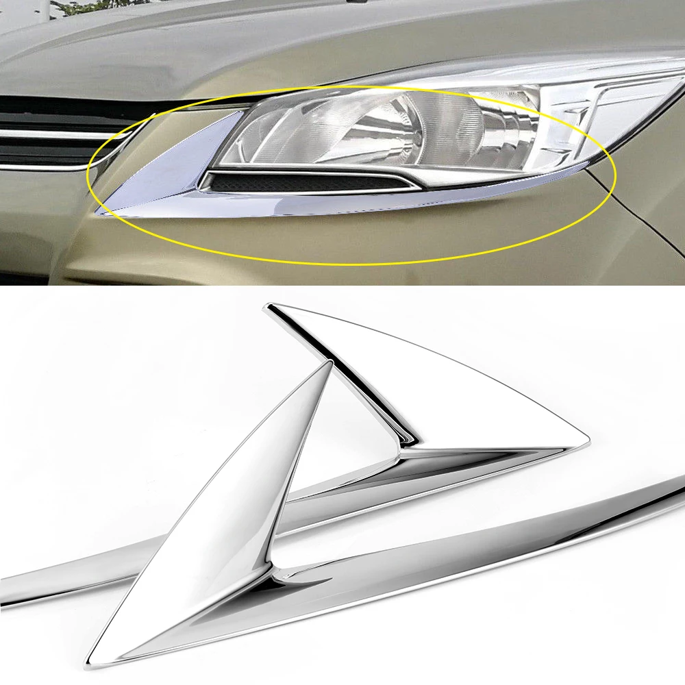 2pcs/set ABS Chrome Front Plated Headlight Cover Head Light Lamp Eyelid Eyebrow Trim Fit for Ford Escape Kuga 2013-2016
2pcs/set ABS Chrome Front Plated Headlight Cover Head Light Lamp Eyelid Eyebrow Trim Fit for Ford Escape Kuga 2013-2016