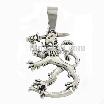 

Stainless steel jewelry Finland leijona lion leo big pendant P09L