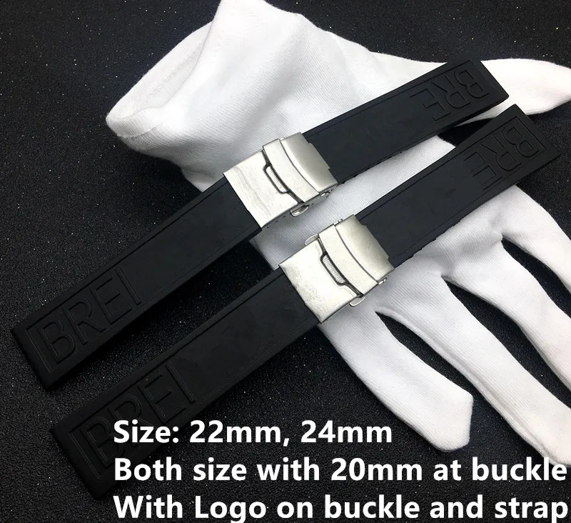 22mm 24mm Watch Band Bracelet Soft Belt Black Nature Rubber Silicone Watchband For Navitimer/Avenger/Breitling Strap Logo on
22mm 24mm Watch Band Bracelet Soft Belt Black Nature Rubber Silicone Watchband For Navitimer/Avenger/Breitling Strap Logo on