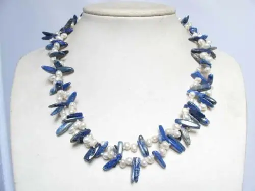 FREE SHIPPING>>> HOT3393 necklace 2 strands twisted lapis lazuli stick beads mixed white pearl
FREE SHIPPING>>> HOT3393 necklace 2 strands twisted lapis lazuli stick beads mixed white pearl