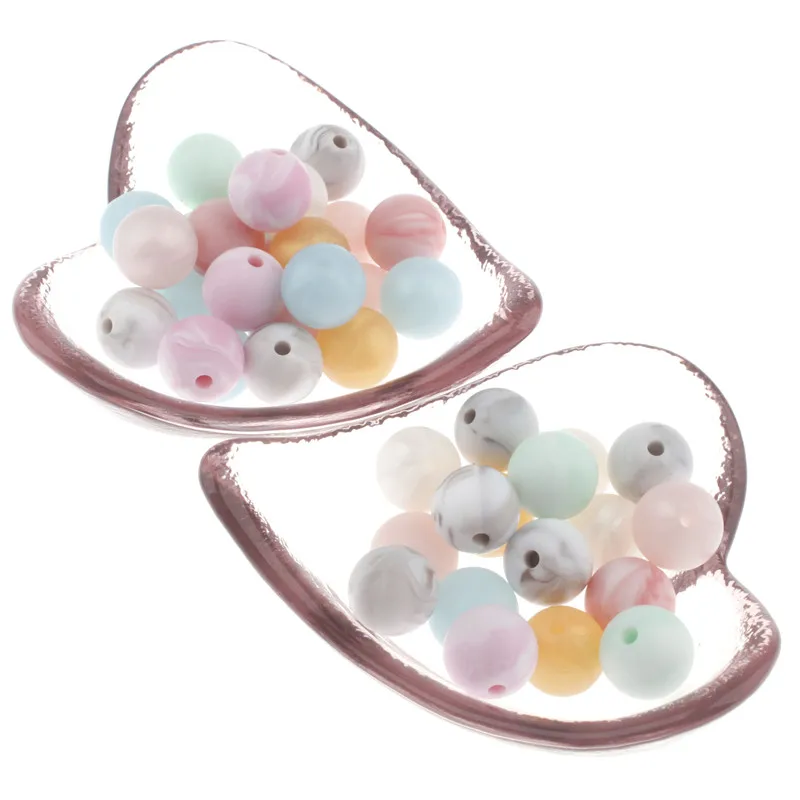 Round 50PCS Metallic Marble Silicone Baby Teether Beads Bpa Free Chewable Infant Teething Necklace Accessories Baby Shower Gifts
Round 50PCS Metallic Marble Silicone Baby Teether Beads Bpa Free Chewable Infant Teething Necklace Accessories Baby Shower Gifts