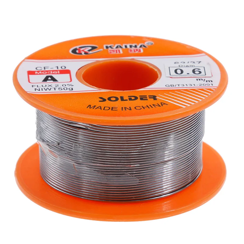 0.6/0.8/1/1.2/1.5MM 63/37 FLUX 2.0% 45FT Tin Lead Tin Wire Melt Rosin Core Solder Soldering Wire Roll
0.6/0.8/1/1.2/1.5MM 63/37 FLUX 2.0% 45FT Tin Lead Tin Wire Melt Rosin Core Solder Soldering Wire Roll