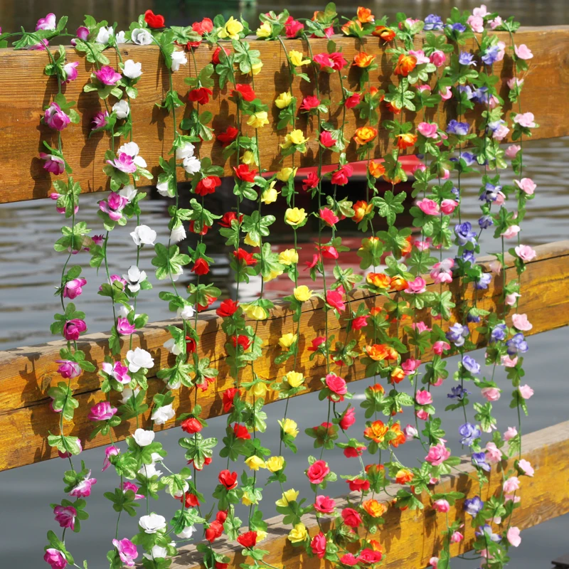2.3meters Little Silk Rose Artificial Flowers Simulation Climbing Flowers for Decoration Great for Home Wall Hangings DIY
2.3meters Little Silk Rose Artificial Flowers Simulation Climbing Flowers for Decoration Great for Home Wall Hangings DIY