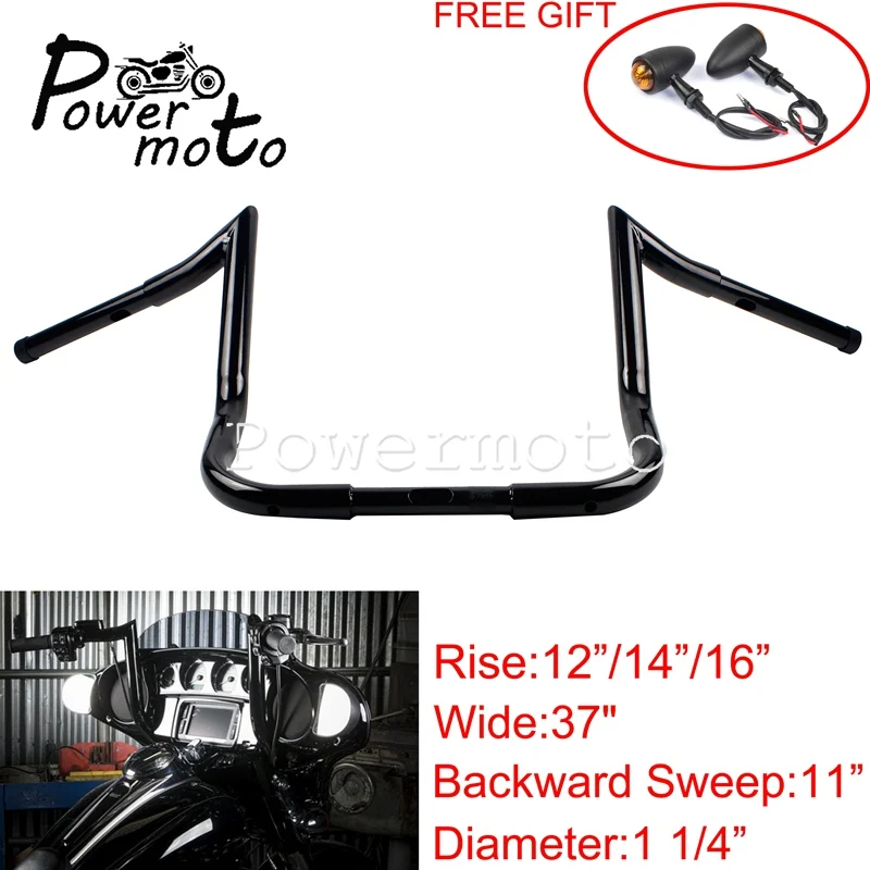 1 1/4" 12" 14" 16" Rise Ape Hanger Handlebars Batwing Fairing Drag Bar for Harley Touring Dressers Baggers FLHT FLHTC 1982-UP
1 1/4" 12" 14" 16" Rise Ape Hanger Handlebars Batwing Fairing Drag Bar for Harley Touring Dressers Baggers FLHT FLHTC 1982-UP