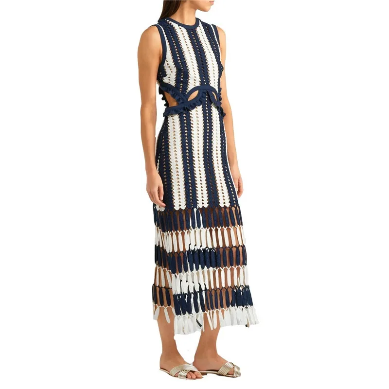 2018 women high quality designer brand runway dresses ladies hollow out lace tassel slim long dresses vestidos
2018 women high quality designer brand runway dresses ladies hollow out lace tassel slim long dresses vestidos