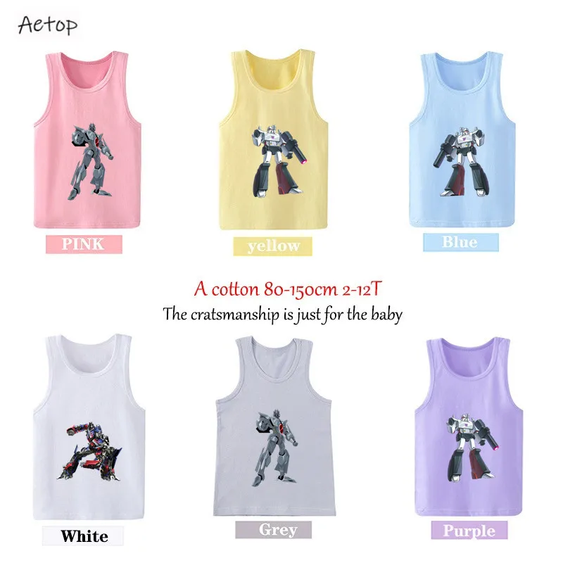 2019 boys or Girls Anime Megatron vest child sleeveless T-shirt baby cartoon cute O-Neck vest
2019 boys or Girls Anime Megatron vest child sleeveless T-shirt baby cartoon cute O-Neck vest
