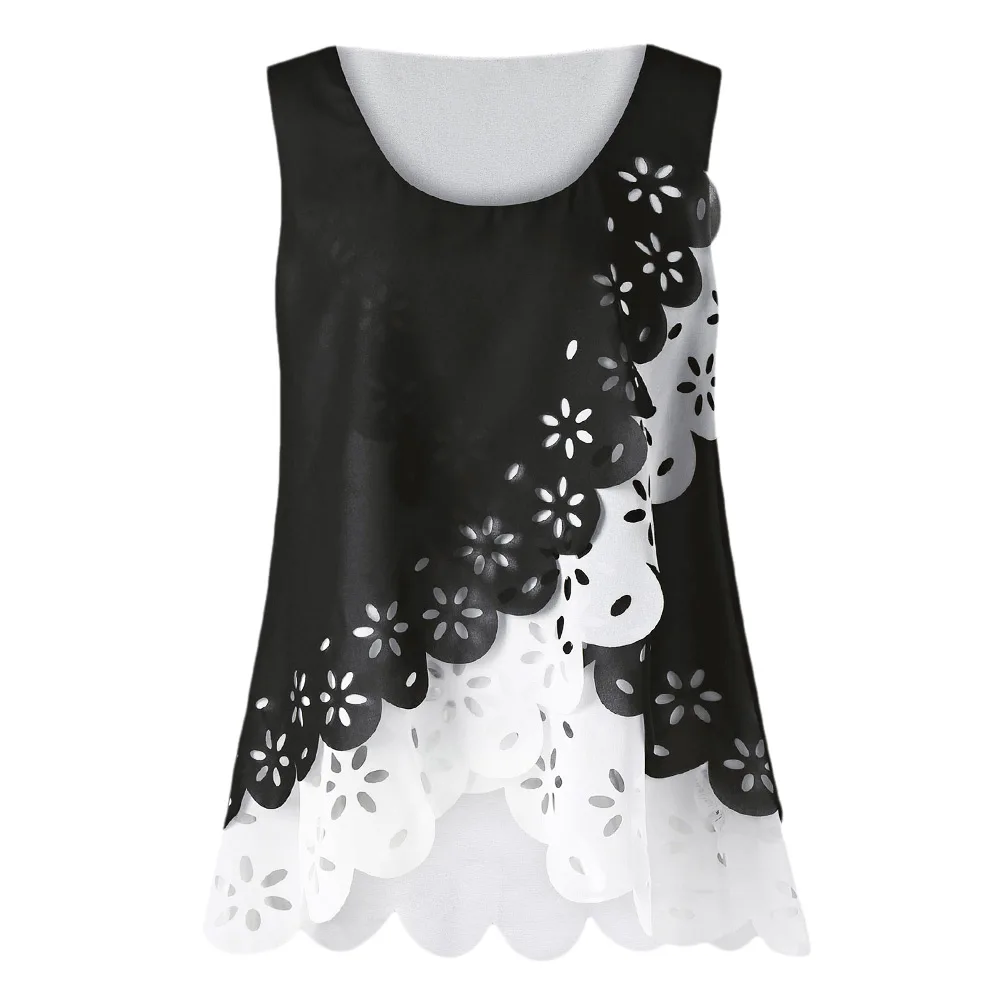Wipalo Plus Size 5XL Female Hollow Out Scalloped Tanks Top Scoop Neck Sleeveless Long Tanks 2019 Summer Women Casual Tanks Top
Wipalo Plus Size 5XL Female Hollow Out Scalloped Tanks Top Scoop Neck Sleeveless Long Tanks 2019 Summer Women Casual Tanks Top
