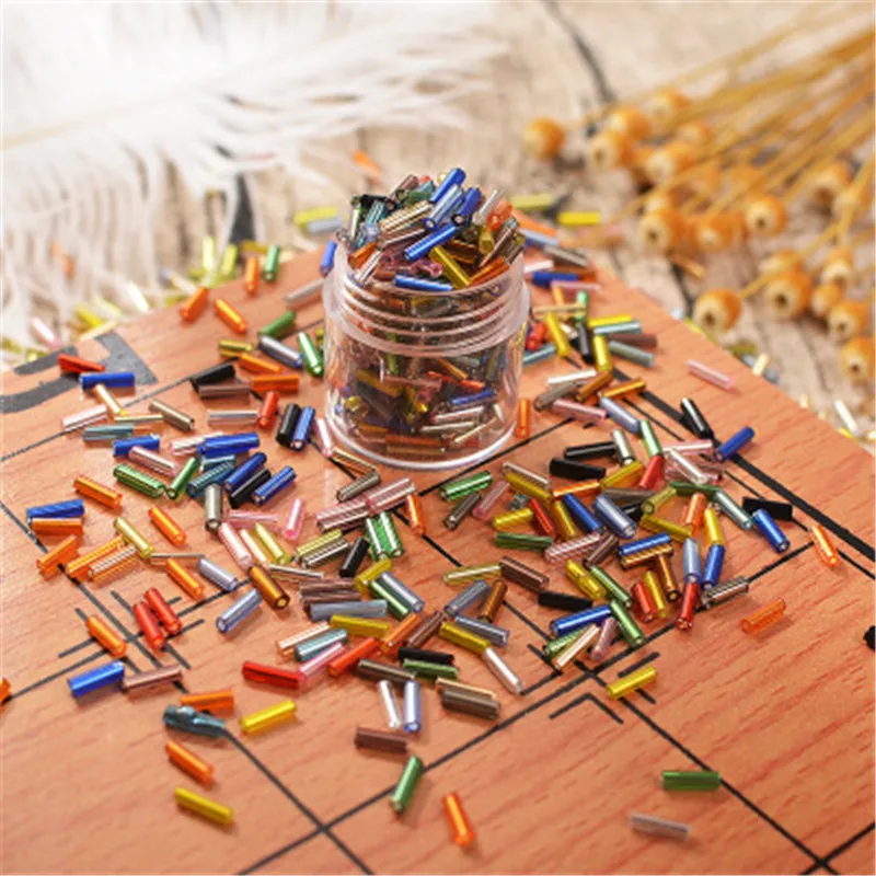 700pcs/lot 2*6mm Loose Glass Tube Beads Seedbead Colorful Crystal Spacer Beads For Craft Necklace Jewelry Findings Accessories
700pcs/lot 2*6mm Loose Glass Tube Beads Seedbead Colorful Crystal Spacer Beads For Craft Necklace Jewelry Findings Accessories
