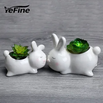 YeFine Ceramic Cute Pots Rabbit Flower Pot Planters Succulents Plants Crafts Flowerpot Tabletop Home Decor Green Flower Vases
YeFine Ceramic Cute Pots Rabbit Flower Pot Planters Succulents Plants Crafts Flowerpot Tabletop Home Decor Green Flower Vases