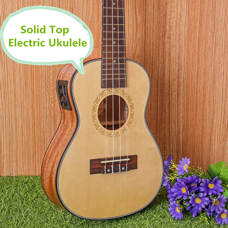 Solid Top Concert Acoustic Electric Ukulele 23 Inch Guitar 4 Strings Ukelele Guitarra Wood Mahogany Picea Asperata Plug-in Uke
Solid Top Concert Acoustic Electric Ukulele 23 Inch Guitar 4 Strings Ukelele Guitarra Wood Mahogany Picea Asperata Plug-in Uke