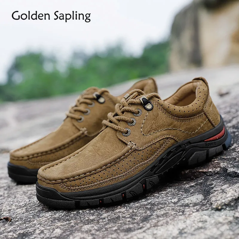 Golden Sapling Tactical Shoes Men Genuine Leather Soft Rubber Hunting Boots Men's Sneakers Breathable Outdoor Trekking Shoe Male
Golden Sapling Tactical Shoes Men Genuine Leather Soft Rubber Hunting Boots Men's Sneakers Breathable Outdoor Trekking Shoe Male