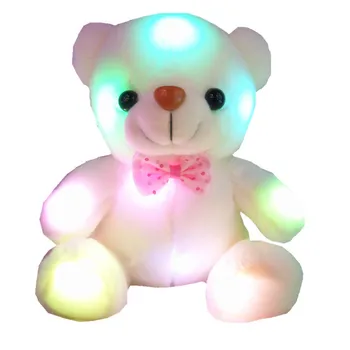 New children's colorful luminous bear plush doll toy luminous bear plush toy flash bow tie bear birthday Valentine's Day gift
New children's colorful luminous bear plush doll toy luminous bear plush toy flash bow tie bear birthday Valentine's Day gift