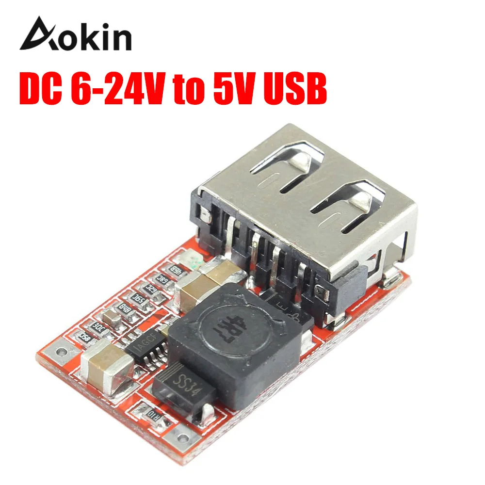 DC 6-24V 12V/24v to 5V USB Output Charger Step Down Power Module Mini DC-DC Step Up Boost Module Power Adjustable Buck Converter
DC 6-24V 12V/24v to 5V USB Output Charger Step Down Power Module Mini DC-DC Step Up Boost Module Power Adjustable Buck Converter