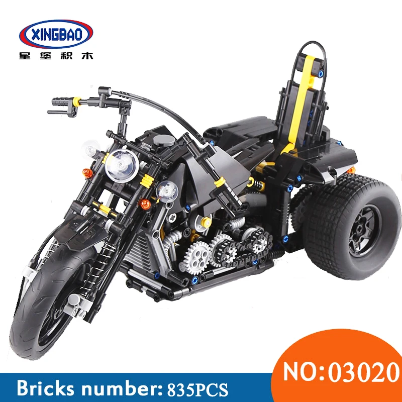 XINGBAO 03020 853Pcs Car Series The Heavy Motorcycle Set Building Blocks Kits Educational Bricks Toy for Children Christmas Gift
XINGBAO 03020 853Pcs Car Series The Heavy Motorcycle Set Building Blocks Kits Educational Bricks Toy for Children Christmas Gift