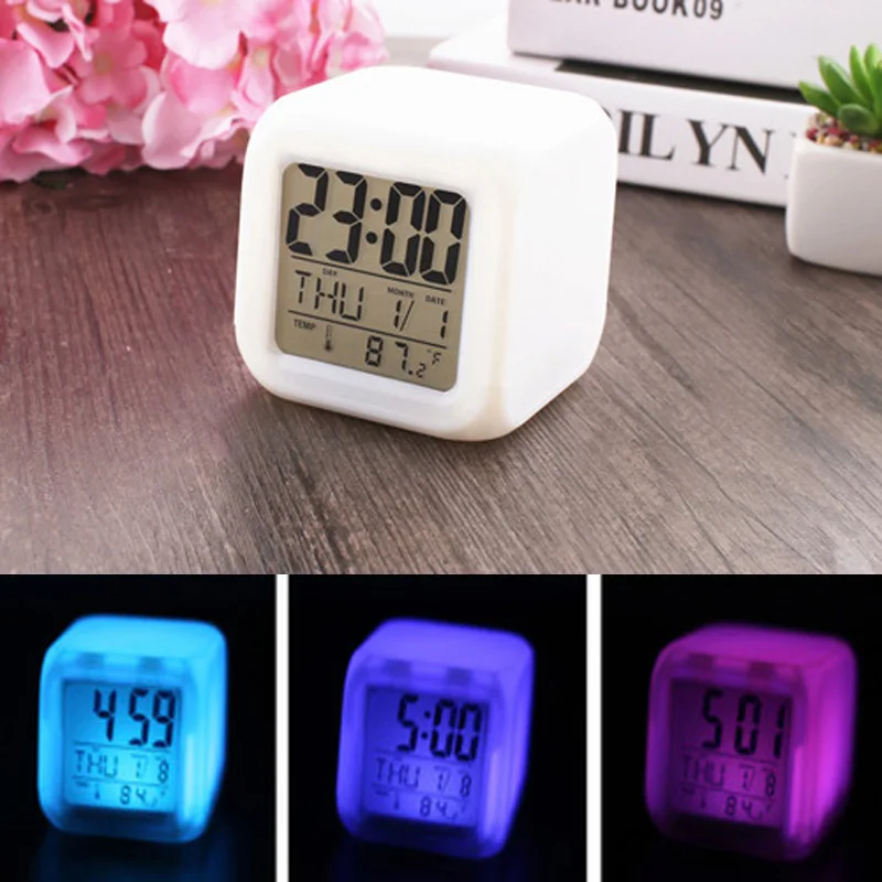 LED Digital Student Alarm Clock 7 Colors Changing 4 in 1 Multifunction Thermometer Calendar Night Light Clock Back To School
LED Digital Student Alarm Clock 7 Colors Changing 4 in 1 Multifunction Thermometer Calendar Night Light Clock Back To School